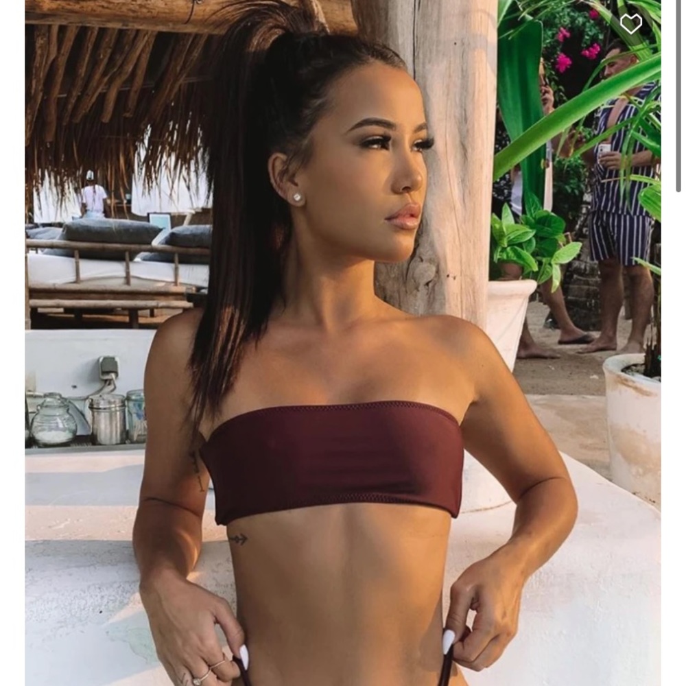 Kiki bikini top merlot NWT